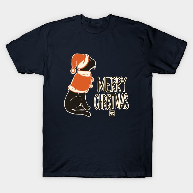 Xmas cat T-Shirt by BATKEI